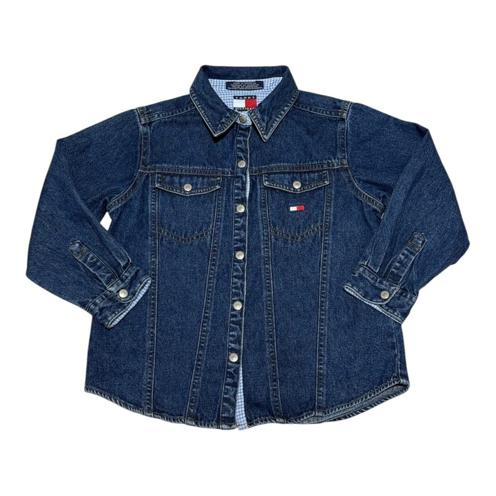 Tommy Hilfiger Girls Blue Jean Denim‎ Long Sleeves Size 5 - Picture 3 of 6